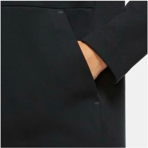 Nike Half-Zip Tech Fleece Long Sleeve Dress Black/Black Size Small with Pockets - Picture 14 of 15